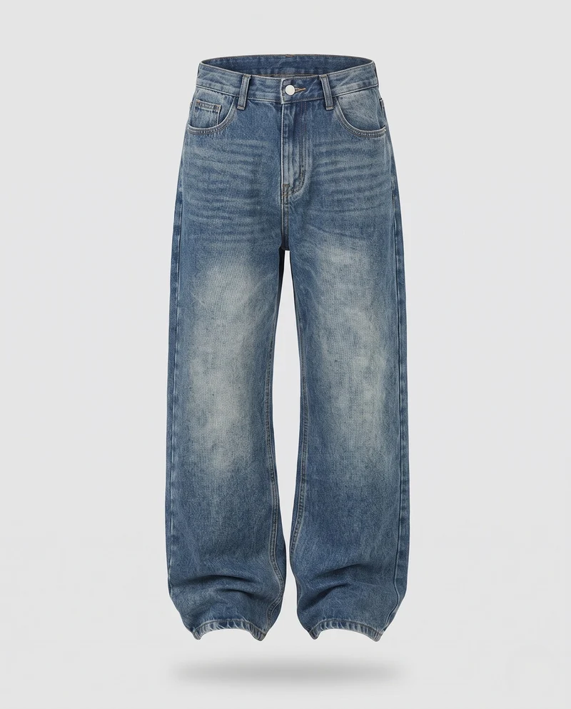 Damen Weitgeschnittene Destroyed Jeans Nord Taschen 1787982222