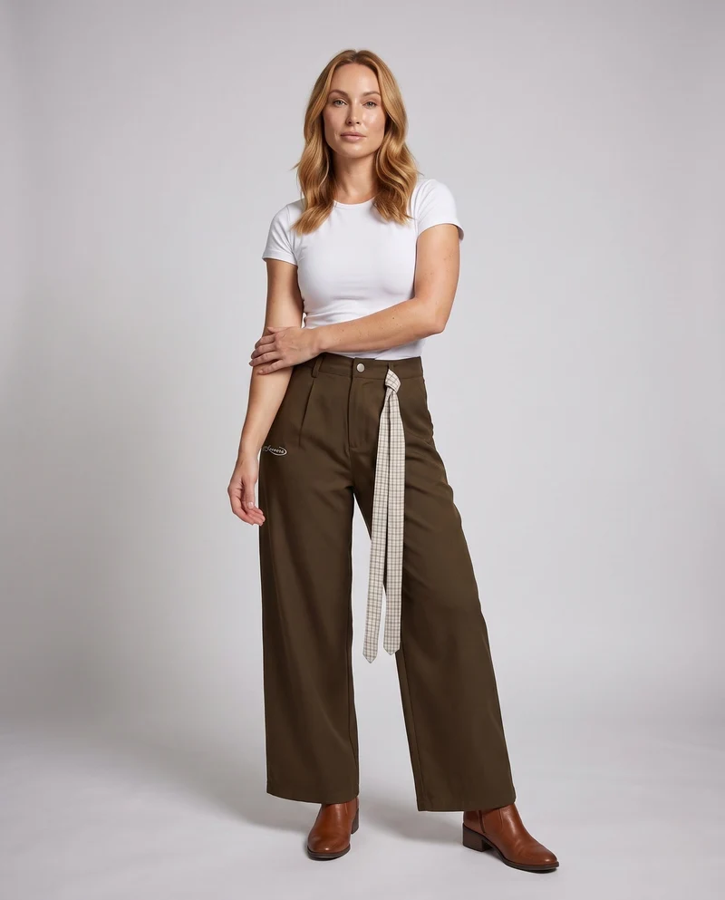 Damen Weitgeschnittene Hose Nord Taschen