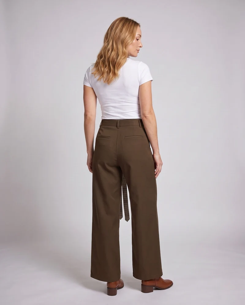 Damen Weitgeschnittene Hose Nord Taschen