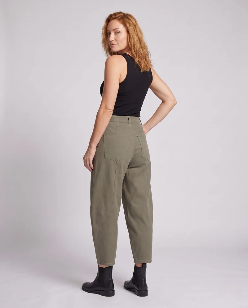 Damen Weitgeschnittene Utility-Hosen Nord Taschen