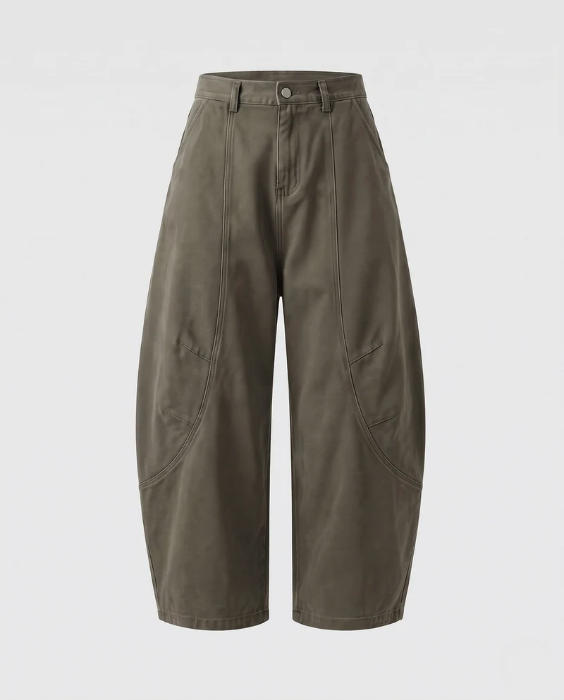 Damen Weitgeschnittene Utility-Hosen Nord Taschen