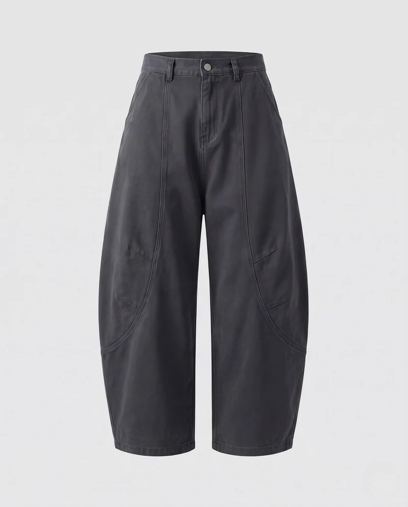 Damen Weitgeschnittene Utility-Hosen Nord Taschen