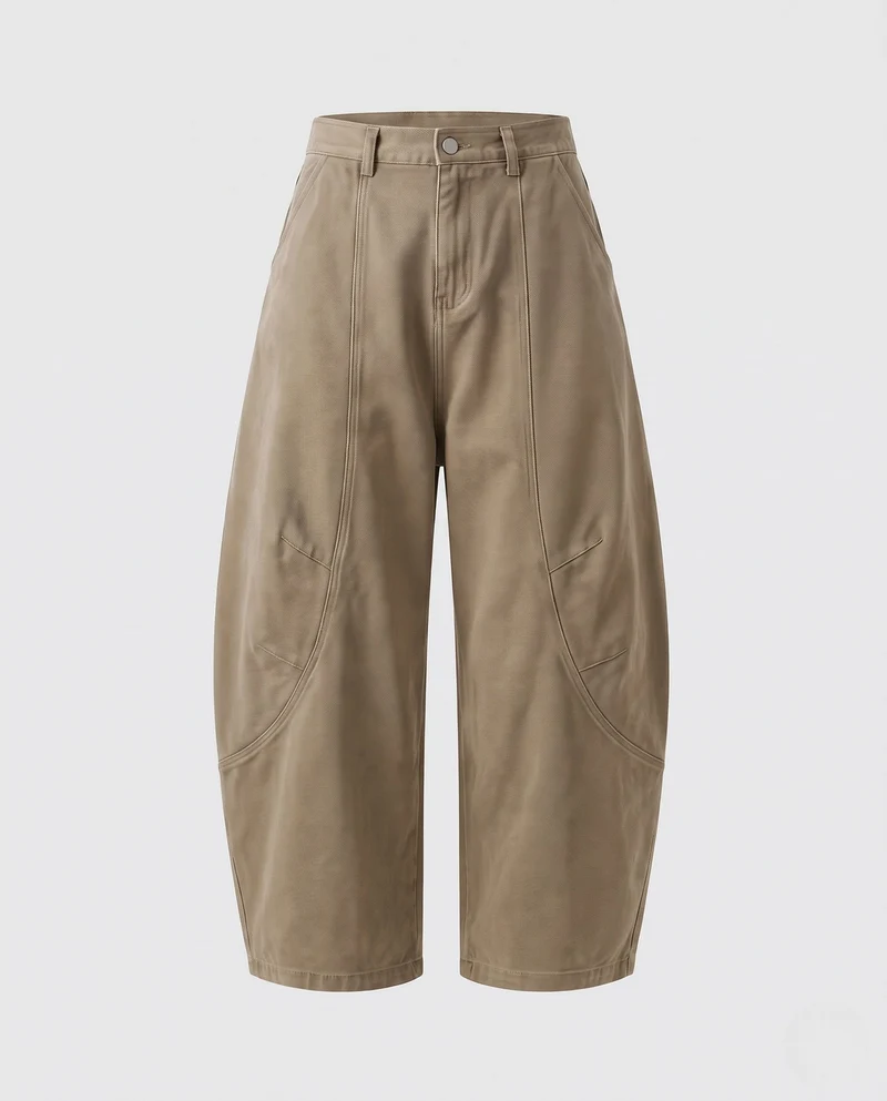 Damen Weitgeschnittene Utility-Hosen Nord Taschen
