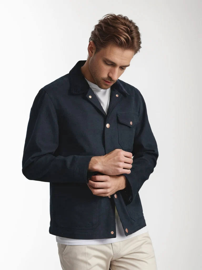 Herren robuste Canvas-Chorejacke mit Cordkragen und aufgesetzten Pattentaschen Nord Taschen