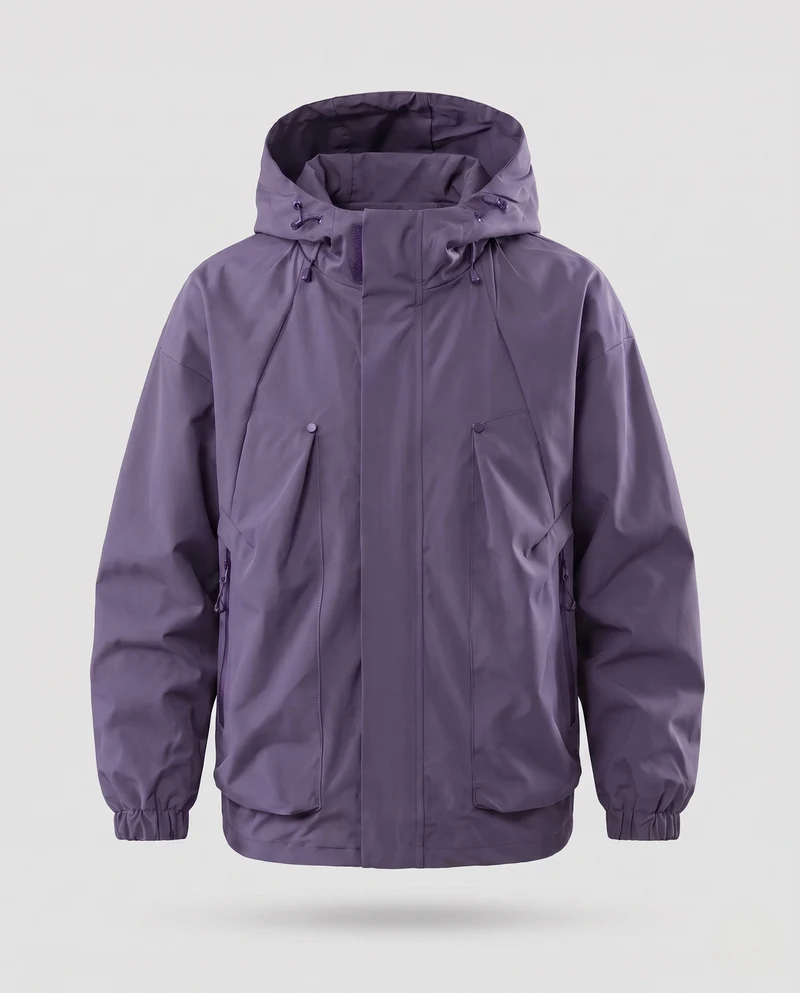 Herren Wasserdichte Utility-Outdoor-Jacke mit Kapuze, verschweißten Nähten & multifunktionalen Brusttaschen Nord Taschen