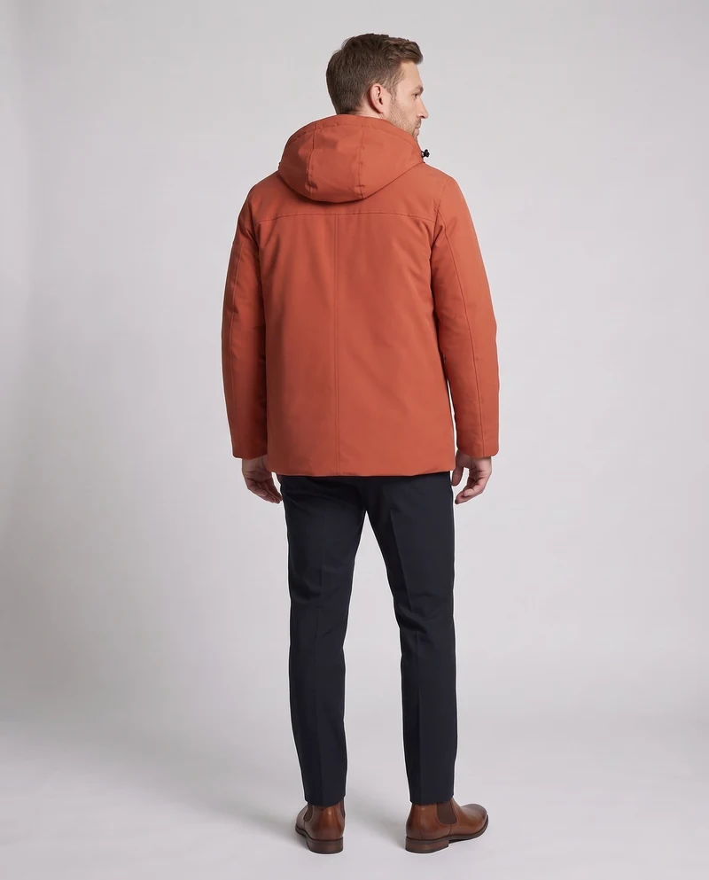Herren Wasserdichte Stepp-Übergangsjacke mit Kapuze, Thermofutter und Stehkragen Nord Taschen