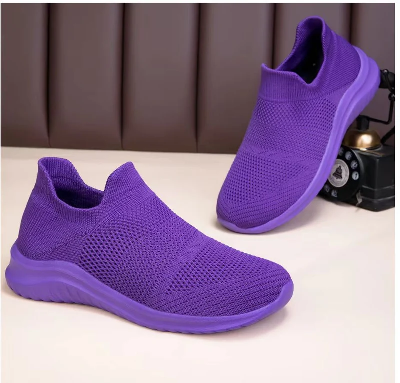 Unisex nan atmungsaktive Strick-Schlupfsneaker mit ergonomischem Memory-Fußbett