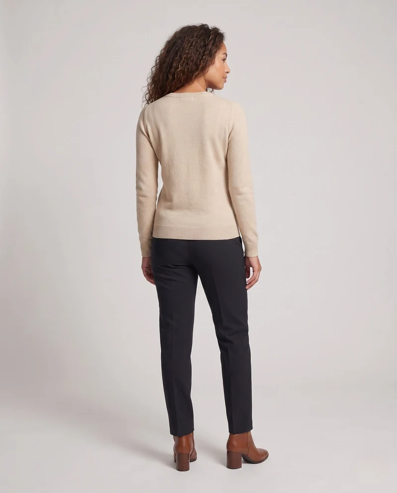 Damen Feiner Schmetterlingsapplikationspullover aus Mohair‑Mix Nord Taschen