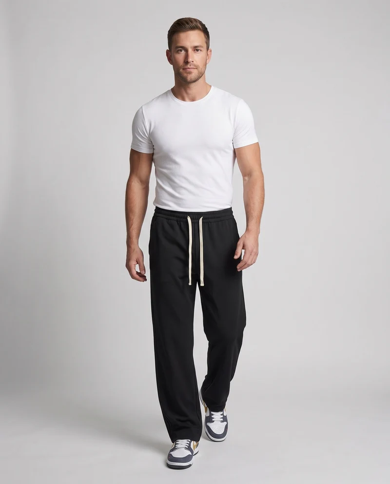 Herren Sportliche Relaxed Fit Jogginghose Nord Taschen