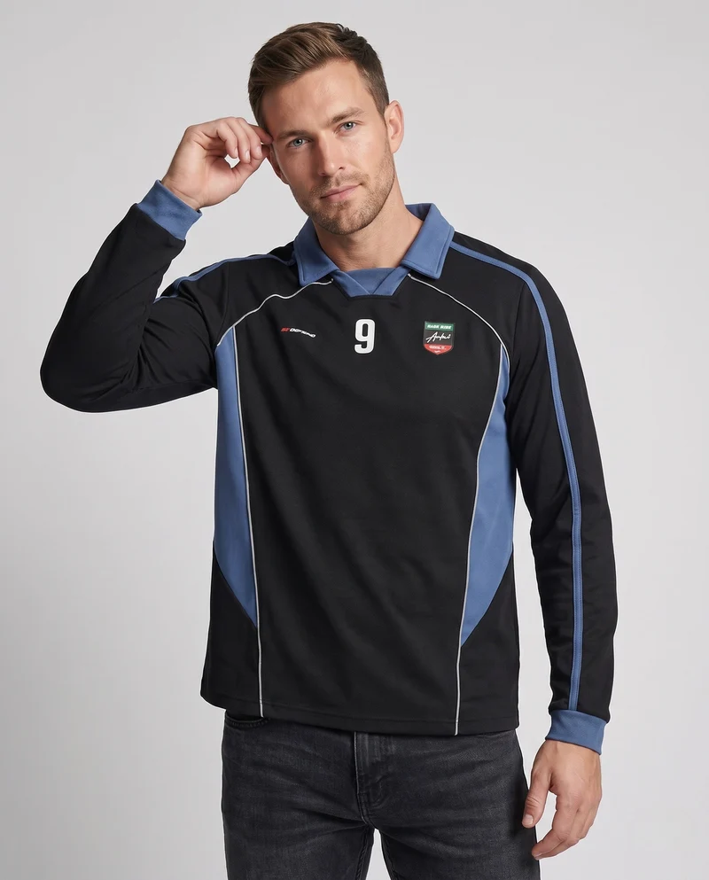Herren Sportlicher Langarm-Polo Nord Taschen