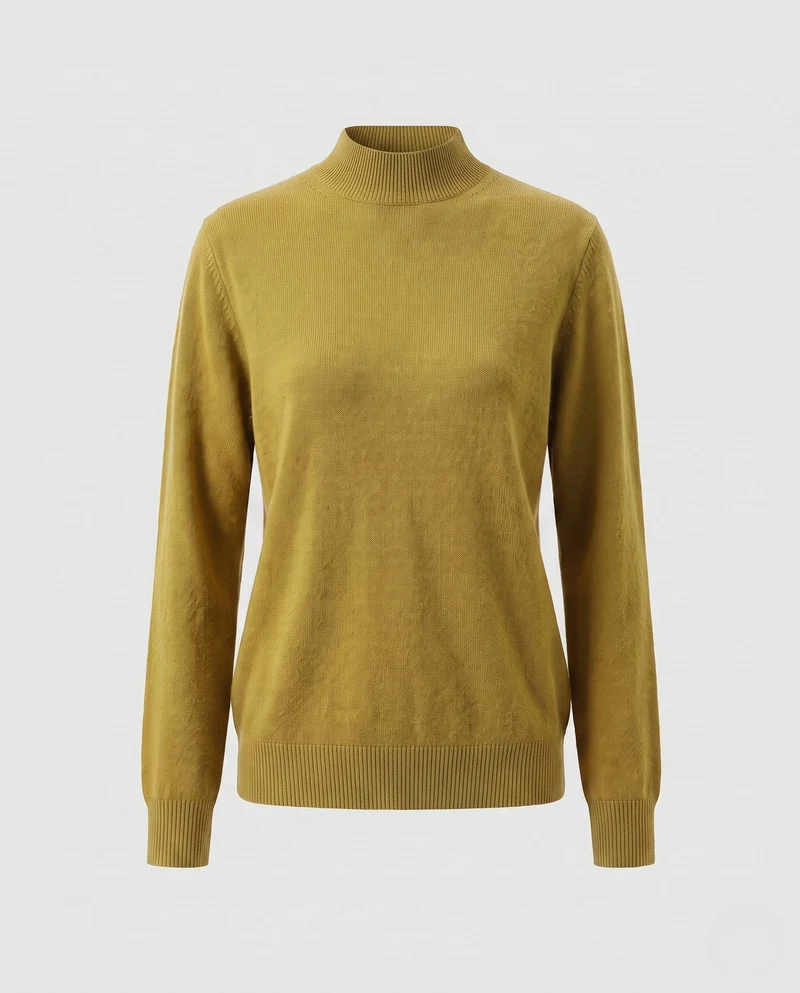 Damen Feinstrick Stehkragenpullover aus Kaschmir-Mix, taillierter Schnitt Nord Taschen