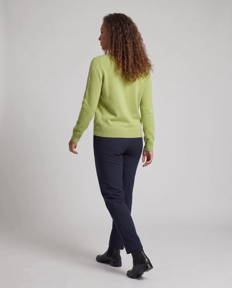 Damen Feinstrick-V-Ausschnitt-Pullover aus kuscheligem Angora-Mix Nord Taschen