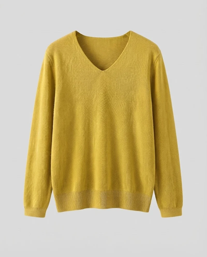 Damen Feinstrick-V-Ausschnitt-Pullover aus kuscheligem Angora-Mix Nord Taschen