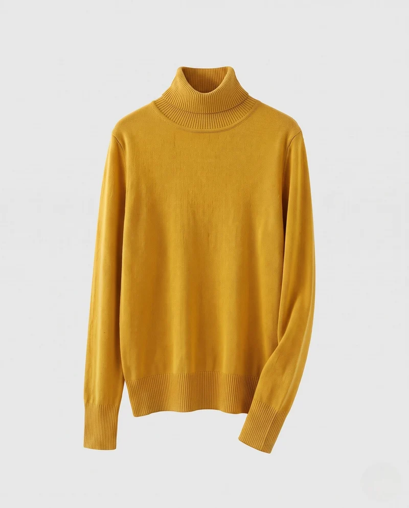 Damen Feinstrick-Rollkragenpullover mit verlängerten Bündchen und Daumenloch Nord Taschen