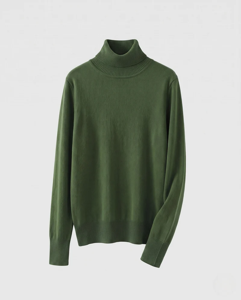 Damen Feinstrick-Rollkragenpullover mit verlängerten Bündchen und Daumenloch Nord Taschen