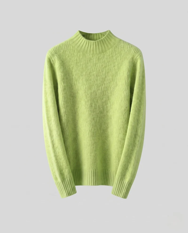 Damen Flauschiger Mockneck-Feinstrickpullover mit kaschmirähnlicher Haptik und gerippten Bündchen Nord Taschen