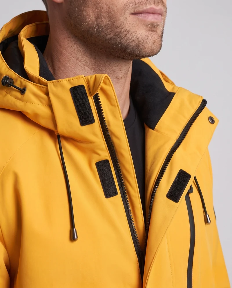 Herren Wasserabweisende Zwei‑in‑Eins Outdoorjacke mit abnehmbarer Fleece‑Innenjacke, Kapuze & Multifunktions‑Taschen Nord Taschen