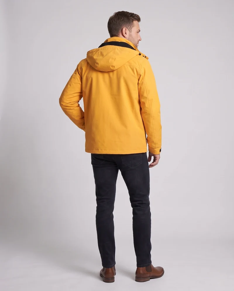 Herren Wasserabweisende Zwei‑in‑Eins Outdoorjacke mit abnehmbarer Fleece‑Innenjacke, Kapuze & Multifunktions‑Taschen Nord Taschen