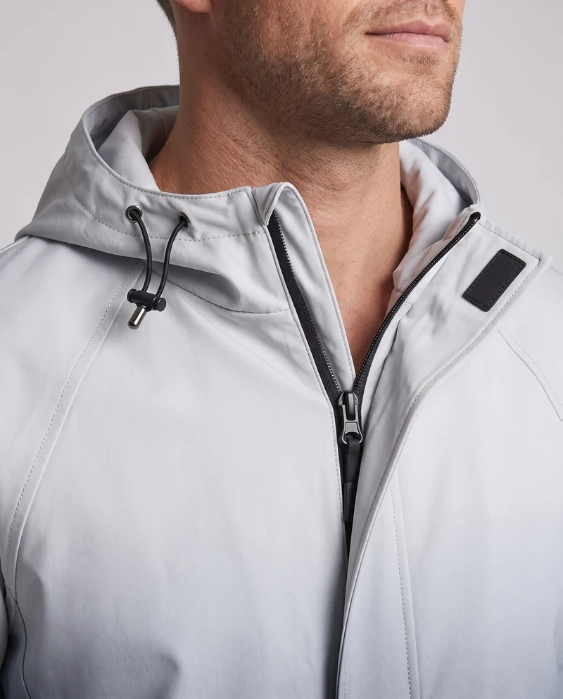 Herren wasserabweisende Übergangsjacke mit Farbverlauf, Kapuze & verdecktem Zweiwege‑Reißverschluss Nord Taschen