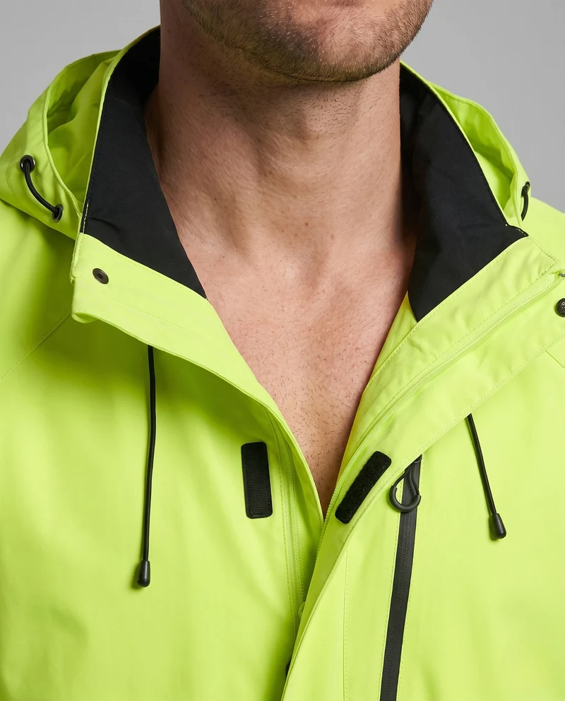 Herren Wasserabweisende Softshell-Outdoorjacke mit Kapuze, Zwei-Wege-Reißverschluss und verstellbaren Kordeln Nord Taschen