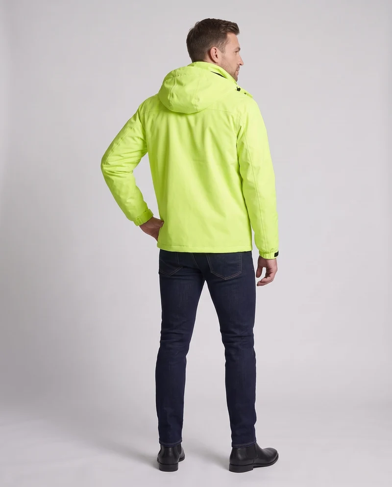 Herren Wasserabweisende Softshell-Outdoorjacke mit Kapuze, Zwei-Wege-Reißverschluss und verstellbaren Kordeln Nord Taschen
