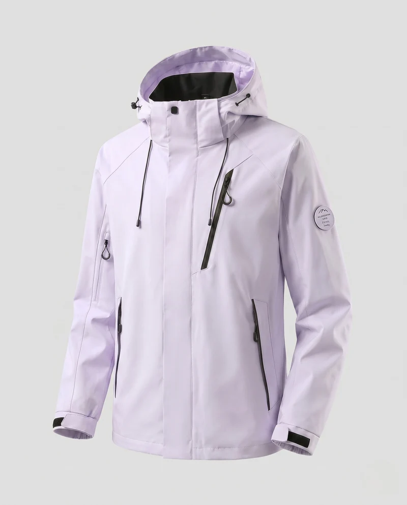Herren Wasserabweisende Softshell-Outdoorjacke mit Kapuze, Zwei-Wege-Reißverschluss und verstellbaren Kordeln Nord Taschen