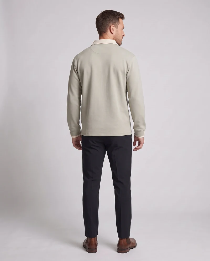 Herren Warmer Thermo-Pullover mit Hemdkragen und V‑Ausschnitt Nord Taschen