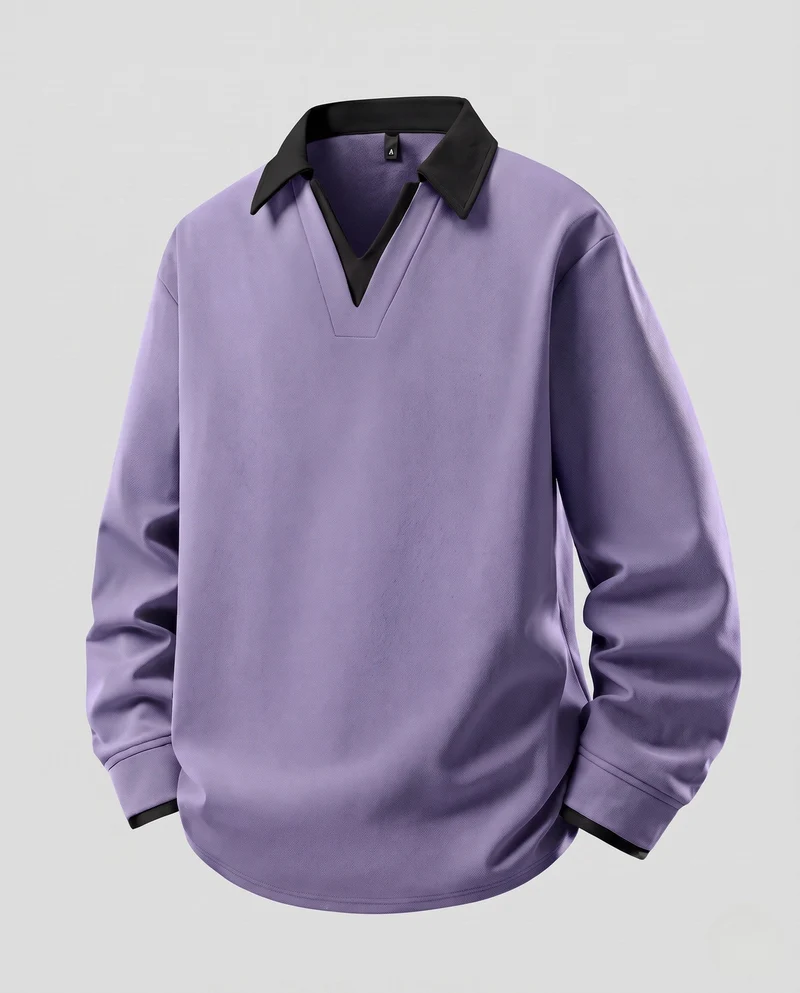 Herren Warmer Thermo-Pullover mit Hemdkragen und V‑Ausschnitt Nord Taschen