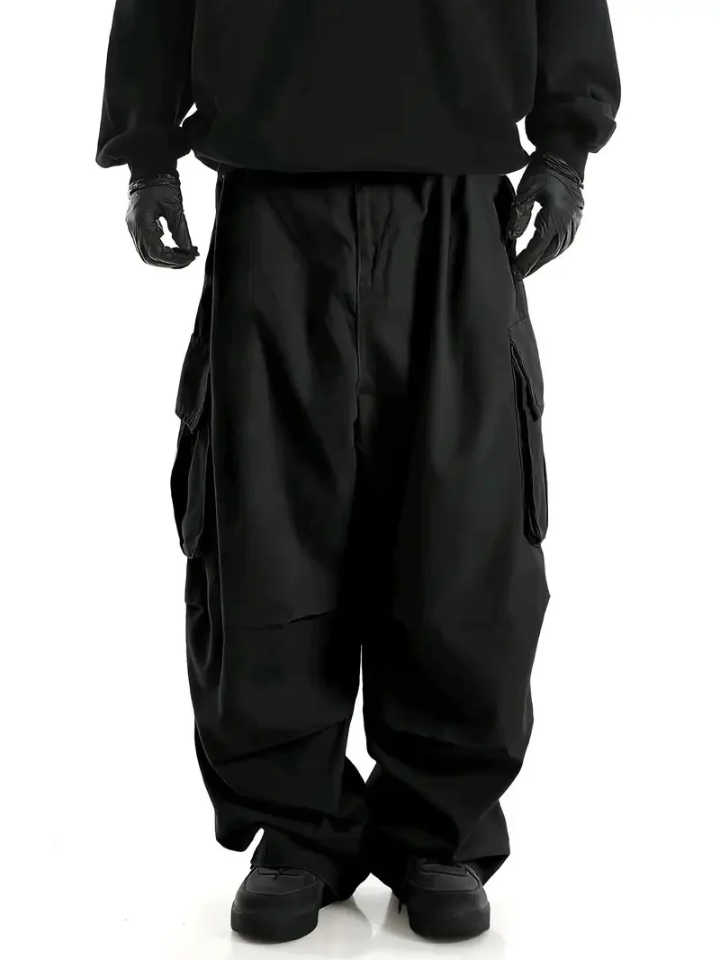 Herren Weite Baggy-Cargohose mit tiefem Schritt, großen Klappentaschen & relaxed Fit Nord Taschen