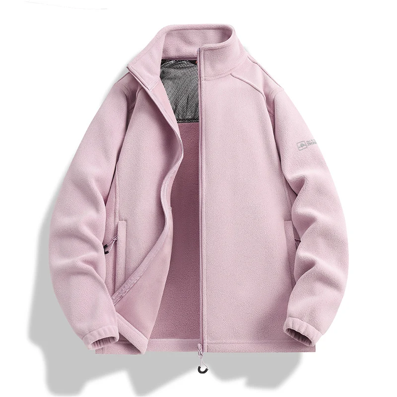 Herren Fleecejacke mit Stehkragen, Windabweisender Microfleece und Reißverschlusstaschen Nord Taschen