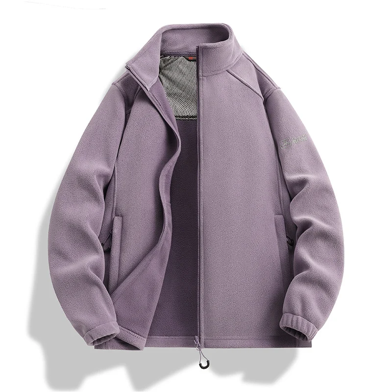Herren Fleecejacke mit Stehkragen, Windabweisender Microfleece und Reißverschlusstaschen Nord Taschen