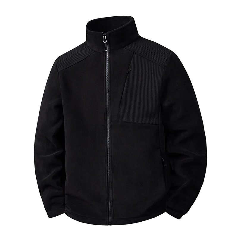Herren Fleecejacke mit Stehkragen und verstärkten Schulterpaneelen Nord Taschen