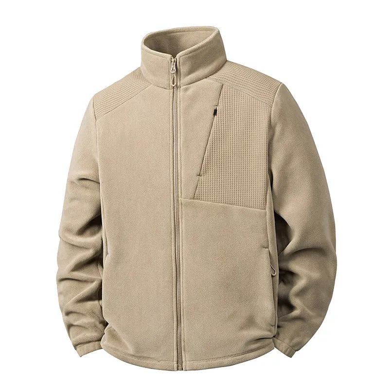 Herren Fleecejacke mit Stehkragen und verstärkten Schulterpaneelen Nord Taschen