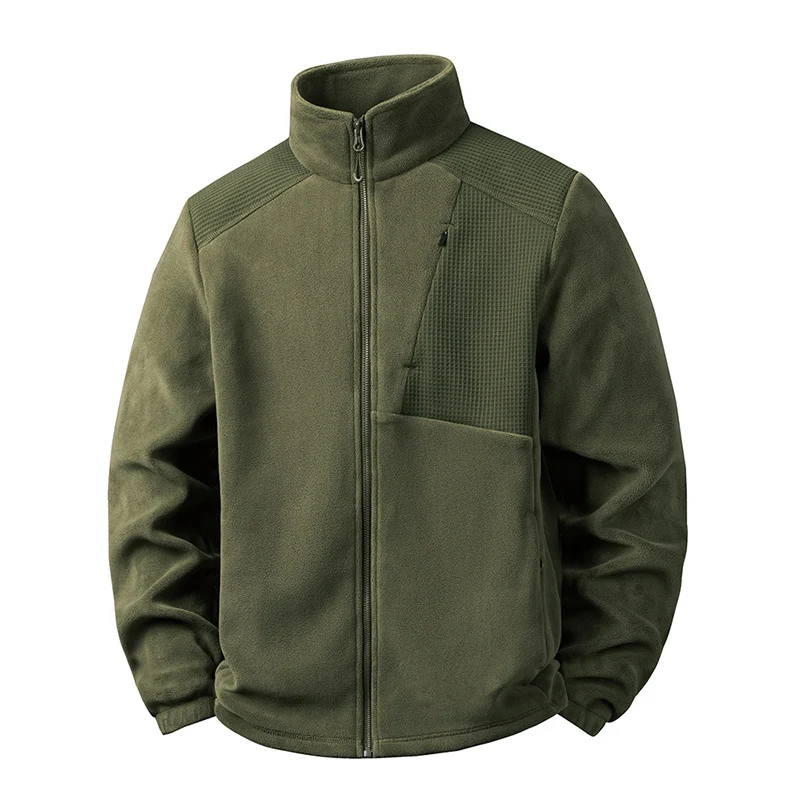 Herren Fleecejacke mit Stehkragen und verstärkten Schulterpaneelen Nord Taschen