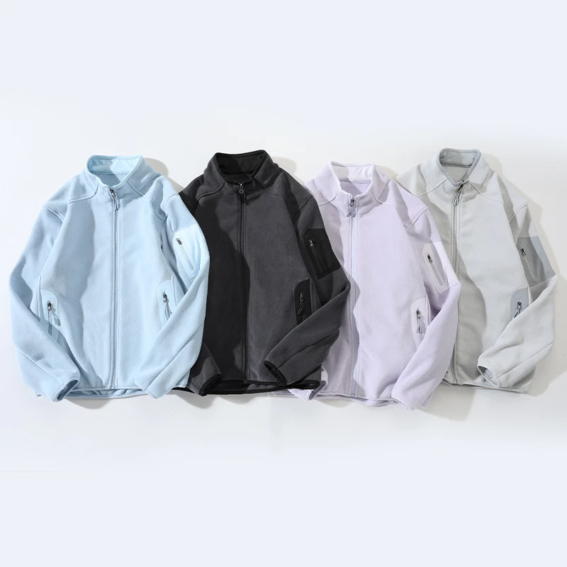 Herren Fleecejacke mit Stehkragen und Softshell-Einsätzen Nord Taschen