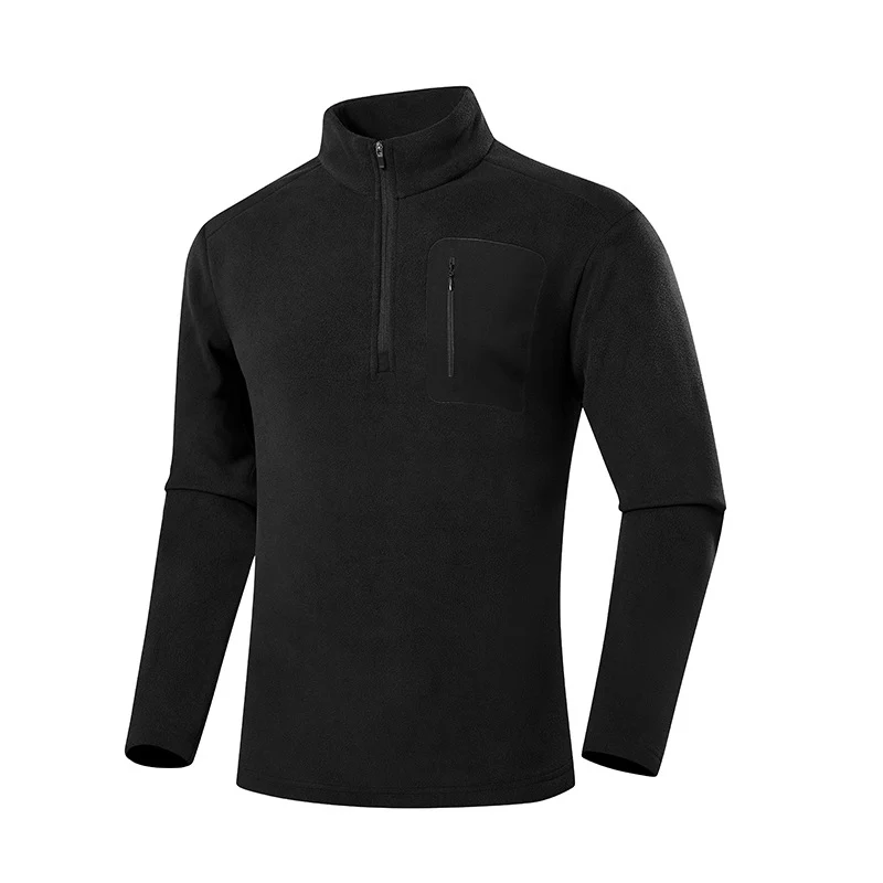 Herren Fleece-Pullover mit Viertel-Reißverschluss und verdeckter Brusttasche Nord Taschen