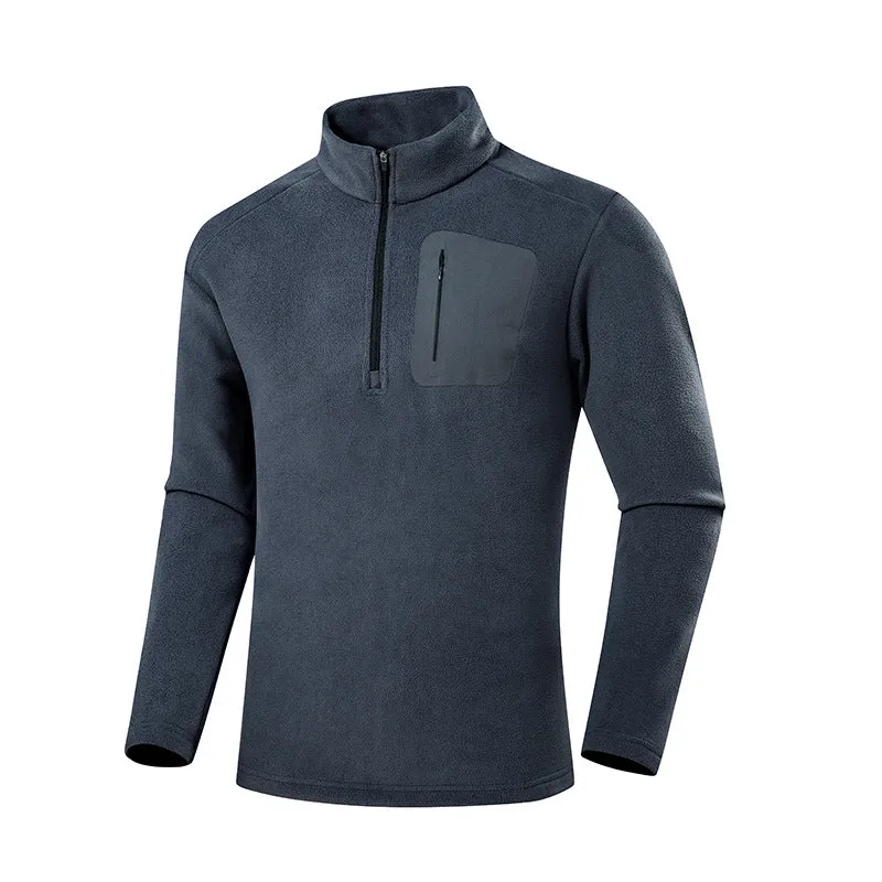 Herren Fleece-Pullover mit Viertel-Reißverschluss und verdeckter Brusttasche Nord Taschen