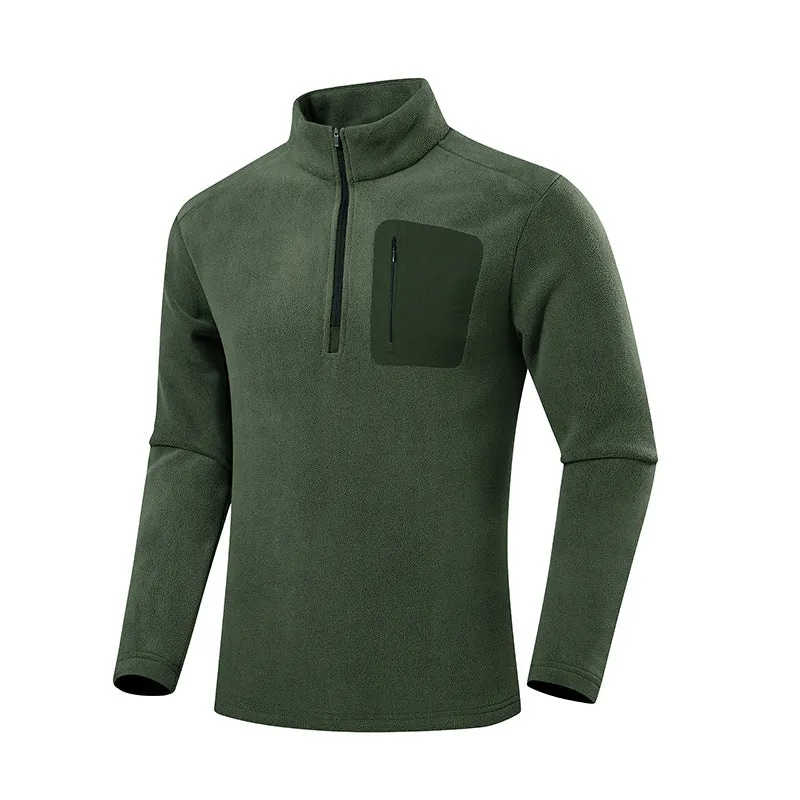 Herren Fleece-Pullover mit Viertel-Reißverschluss und verdeckter Brusttasche Nord Taschen