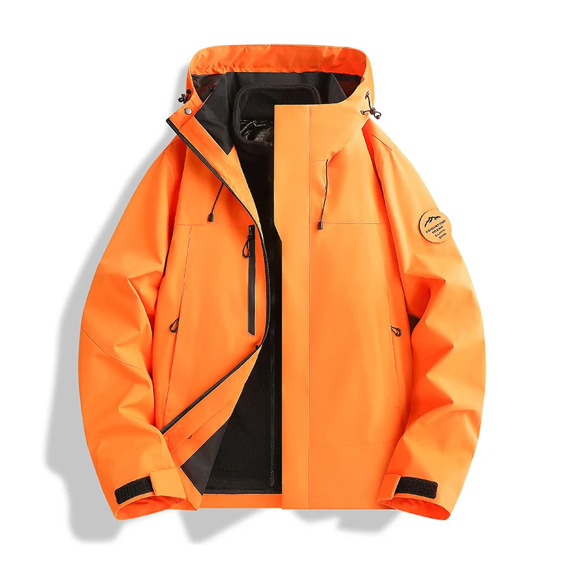 Herren Atmungsaktive, Wasserdichte Softshell-Jacke mit Fleecefutter und Kapuze Nord Taschen