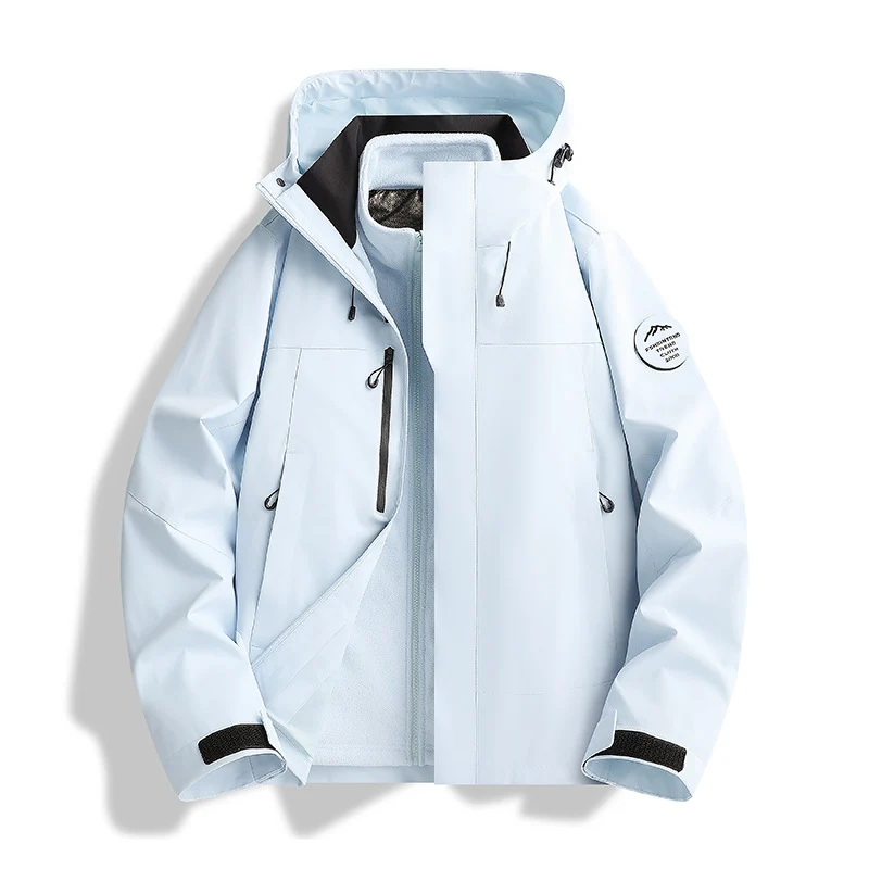 Herren Atmungsaktive, Wasserdichte Softshell-Jacke mit Fleecefutter und Kapuze Nord Taschen