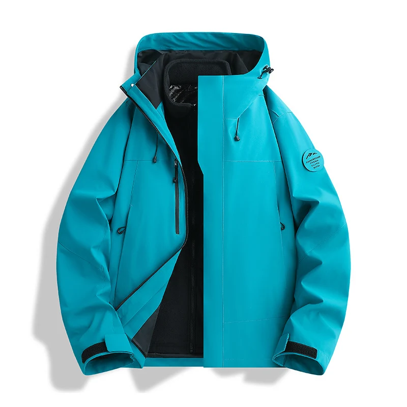 Herren Atmungsaktive, Wasserdichte Softshell-Jacke mit Fleecefutter und Kapuze Nord Taschen