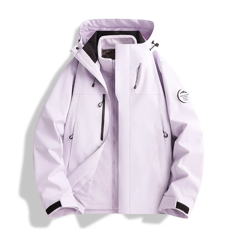 Herren Atmungsaktive, Wasserdichte Softshell-Jacke mit Fleecefutter und Kapuze Nord Taschen