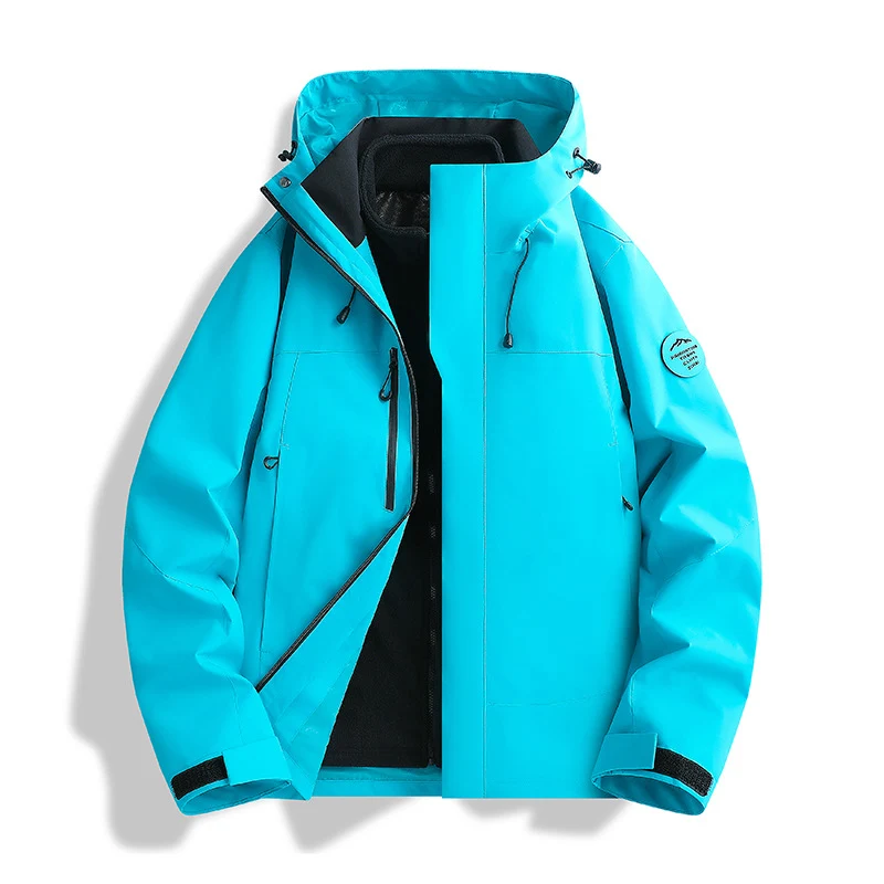 Herren Atmungsaktive, Wasserdichte Softshell-Jacke mit Fleecefutter und Kapuze Nord Taschen