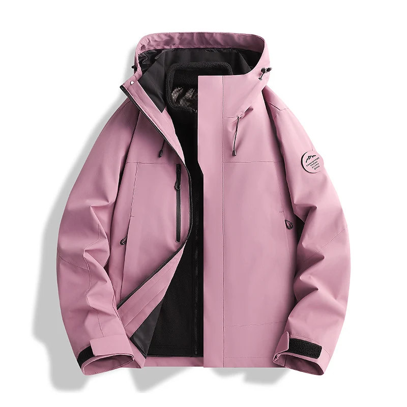 Herren Atmungsaktive, Wasserdichte Softshell-Jacke mit Fleecefutter und Kapuze Nord Taschen