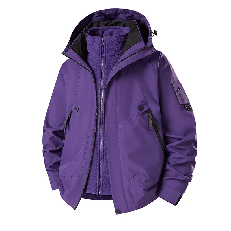 Herren 3‑in‑1 Softshell-Parka mit abnehmbarer Fleece-Innenjacke und technischer Kapuze Nord Taschen