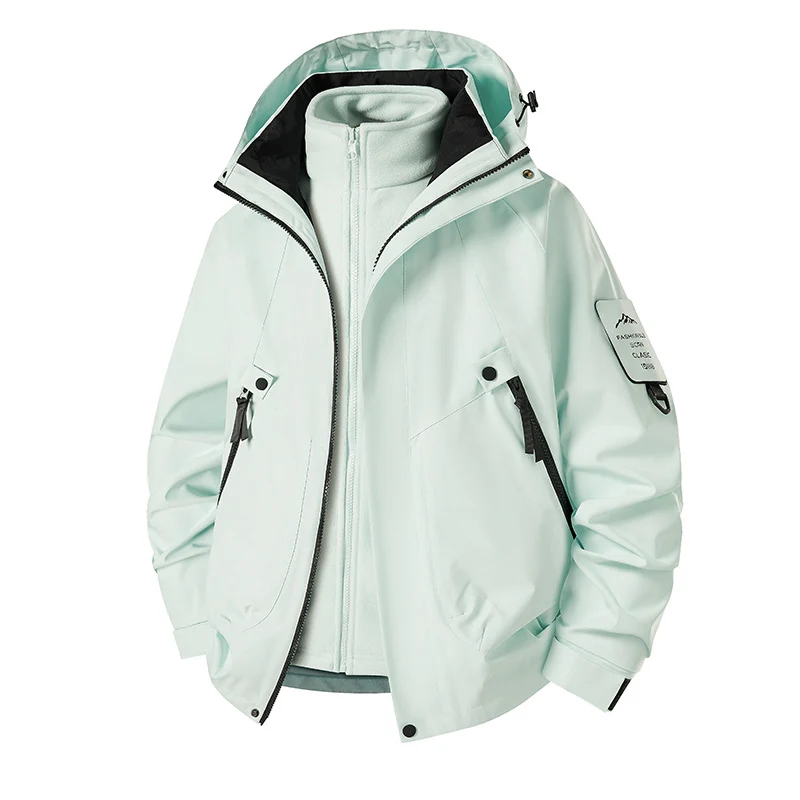Herren 3‑in‑1 Softshell-Parka mit abnehmbarer Fleece-Innenjacke und technischer Kapuze Nord Taschen