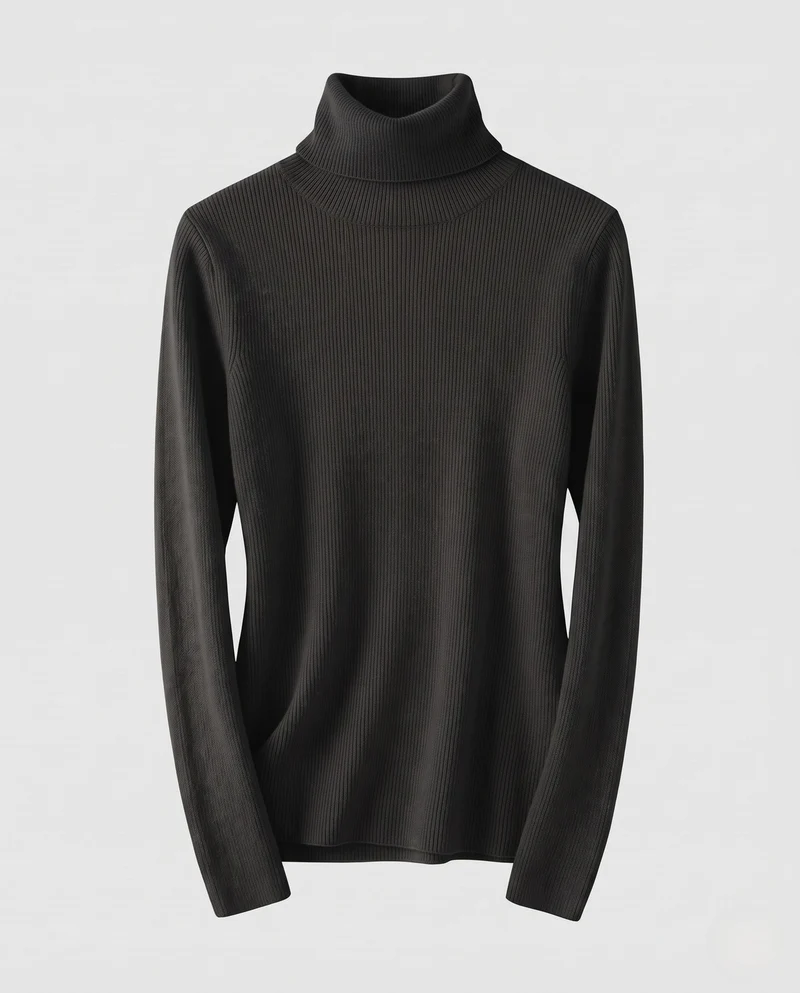Damen Feiner Rollkragenpullover mit kaschmirähnlicher Weichheit und schmaler Rippenstruktur Nord Taschen