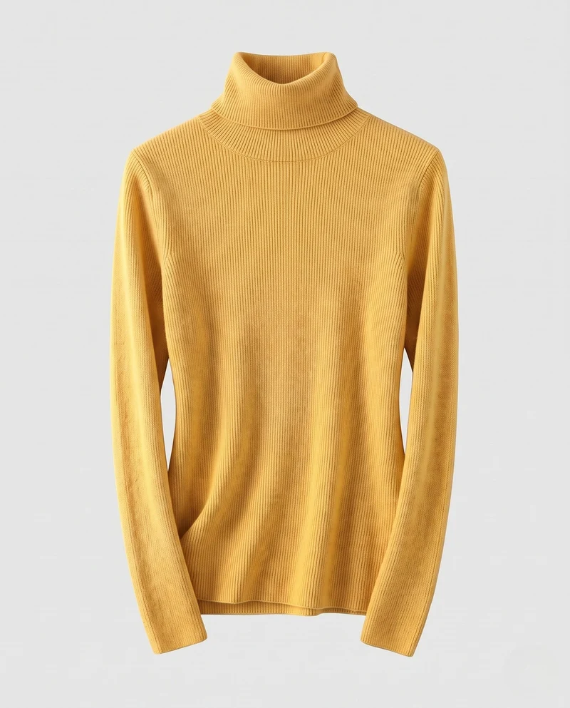 Damen Feiner Rollkragenpullover mit kaschmirähnlicher Weichheit und schmaler Rippenstruktur Nord Taschen