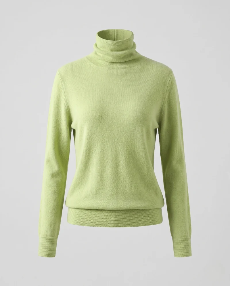 Damen Feiner Rollkragenpullover aus Kaschmir‑Look mit leichtem Stretch und minimalistischer Silhouette Nord Taschen