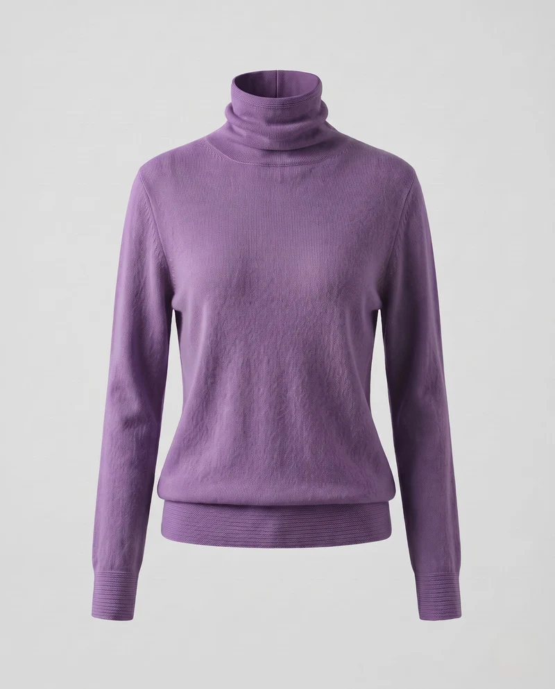 Damen Feiner Rollkragenpullover aus Kaschmir‑Look mit leichtem Stretch und minimalistischer Silhouette Nord Taschen